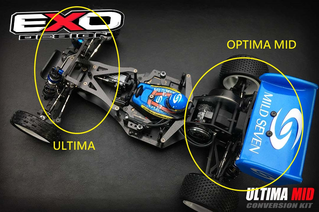 (ULT002M-B ) KYOSHO ULTIMA MID CONVERSION KIT( FOR BIG BORE SHOCKS VERSION)