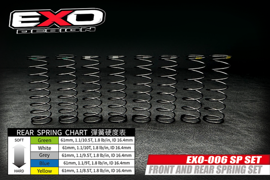 (EXO-006SPSET) 12mm BIG BORE SHOCK SPRING SET