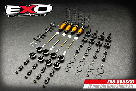 (EXO-005SGD) UNIVERSAL 12mm BIG BORE SHOCKS SET