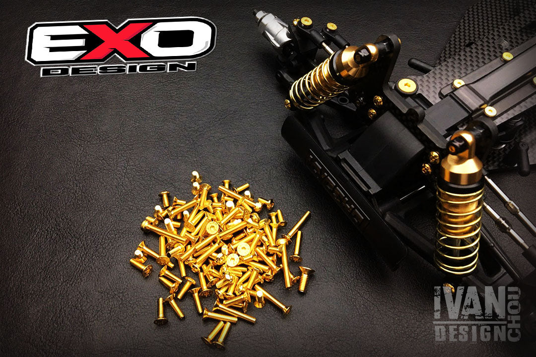 (OTM016S-G) KYOSHO OPTIMA MID Screw Set 12.9- FH(Gold Coating)