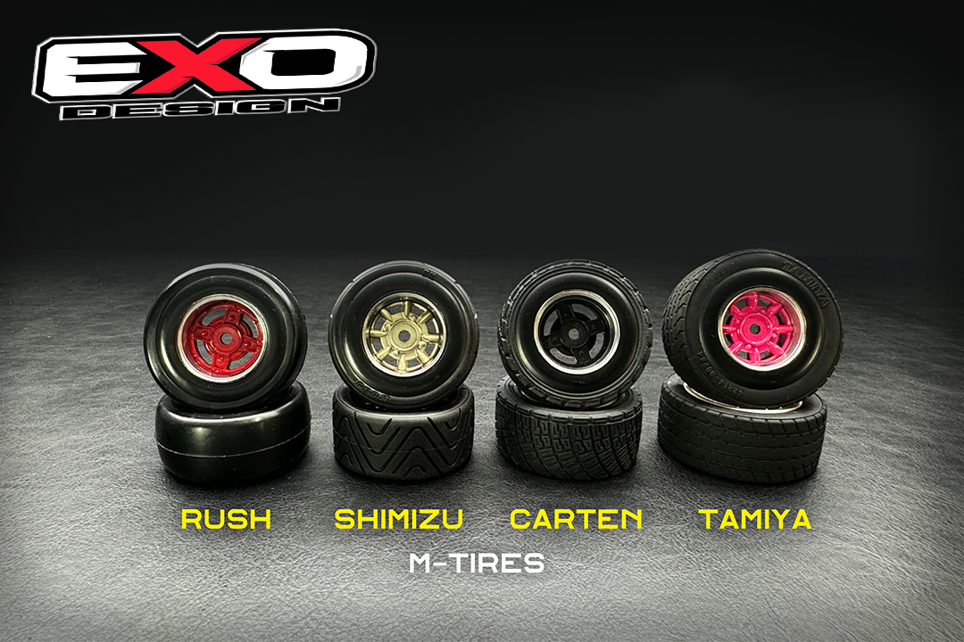 1/24 Scale Resin Model Wheels – Keystone Klassic Kustomag Staggered Offset Street Set